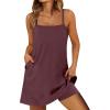 imageANRABESS Women Summer Dress 2026 Beach Vacation Outfits Tennis Athletic Workout Romper Dress Built in Shorts Travel ClothesBurgundy