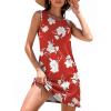 imageANRABESS Womens Swimsuit Cover Up 2026 Summer Eyelet Sleeveless Beach Dresses Swimwear Bathing Suit Coverup Vacation ClothesRed White Peonies