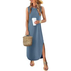 imageANRABESS Women Summer Casual Maxi Sundress Sleeveless Loose Split 2026 Trendy Tank Shirt Long Dress Beach Vacation ClothesGrey Blue