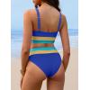 imageANRABESS Bikini Sets for Women Summer 2026 High Waisted 2 Piece Bathing Suit Tummy Control Swimsuit Color Block SwimwearRoyal Blue Yellow Azure
