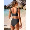 imageANRABESS Bikini Sets for Women Summer High Waisted 2 Piece Bathing Suit Ribbed Tie Knot Swimsuit 2026 Beach Vacation SwimwearBlack