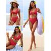 imageANRABESS Bikini Sets for Women Summer High Waisted 2 Piece Bathing Suit Ribbed Tie Knot Swimsuit 2026 Beach Vacation SwimwearRed
