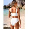 imageANRABESS Bikini Sets for Women Summer High Waisted 2 Piece Bathing Suit Ribbed Tie Knot Swimsuit 2026 Beach Vacation SwimwearWhite