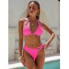 imageANRABESS Bikini Sets for Women Triangle Two Piece Halter Bathing Suit 2026 Summer Beach Vacation Strap Thong Sexy SwimsuitHot Pink