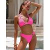 imageANRABESS Bikini Sets for Women Triangle Two Piece Halter Bathing Suit 2026 Summer Beach Vacation Strap Thong Sexy SwimsuitHot Pink