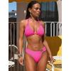 imageANRABESS Bikini Sets for Women Triangle Two Piece Halter Bathing Suit 2026 Summer Beach Vacation Strap Thong Sexy SwimsuitHot Pink