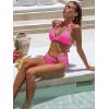 imageANRABESS Bikini Sets for Women Triangle Two Piece Halter Bathing Suit 2026 Summer Beach Vacation Strap Thong Sexy SwimsuitHot Pink