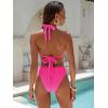 imageANRABESS Bikini Sets for Women Triangle Two Piece Halter Bathing Suit 2026 Summer Beach Vacation Strap Thong Sexy SwimsuitHot Pink