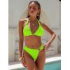 imageANRABESS Bikini Sets for Women Triangle Two Piece Halter Bathing Suit 2026 Summer Beach Vacation Strap Thong Sexy SwimsuitNeon Green