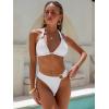 imageANRABESS Bikini Sets for Women Triangle Two Piece Halter Bathing Suit 2026 Summer Beach Vacation Strap Thong Sexy SwimsuitWhite