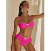 imageANRABESS Bikini Sets for Women Two Piece Cheeky Swimsuit String Sexy Ruffle High Cut Triangle Bathing Suit Cute Swimwear 2026Hot Pink