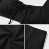 imageANRABESS Bikini Sets for Women Two Piece Swimsuit Cutout String Ruched High Waisted Bathing Suits Summer 2026 Beach SwimwearBlack