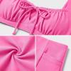 imageANRABESS Bikini Sets for Women Two Piece Swimsuit Cutout String Ruched High Waisted Bathing Suits Summer 2026 Beach SwimwearHot Pink