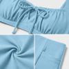 imageANRABESS Bikini Sets for Women Two Piece Swimsuit Cutout String Ruched High Waisted Bathing Suits Summer 2026 Beach SwimwearLight Blue