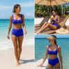 imageANRABESS Bikini Sets for Women Two Piece Swimsuit Cutout String Ruched High Waisted Bathing Suits Summer 2026 Beach SwimwearRoyal Blue