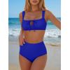 imageANRABESS Bikini Sets for Women Two Piece Swimsuit Cutout String Ruched High Waisted Bathing Suits Summer 2026 Beach SwimwearRoyal Blue
