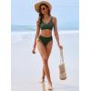 imageANRABESS Bikini Sets for Women V Neck Criss Cross Two Piece Swimsuit Sexy Cutout Bathing Suit 2026 Beach Vacation SwimwearArmy Green