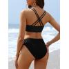 imageANRABESS Bikini Sets for Women V Neck Criss Cross Two Piece Swimsuit Sexy Cutout Bathing Suit 2026 Beach Vacation SwimwearBlack