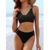 imageANRABESS Bikini Sets for Women V Neck Criss Cross Two Piece Swimsuit Sexy Cutout Bathing Suit 2026 Beach Vacation SwimwearBlack