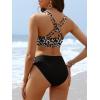 imageANRABESS Bikini Sets for Women V Neck Criss Cross Two Piece Swimsuit Sexy Cutout Bathing Suit 2026 Beach Vacation SwimwearLeopard Black