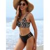 imageANRABESS Bikini Sets for Women V Neck Criss Cross Two Piece Swimsuit Sexy Cutout Bathing Suit 2026 Beach Vacation SwimwearLeopard Black