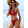 imageANRABESS Bikini Sets for Women V Neck Criss Cross Two Piece Swimsuit Sexy Cutout Bathing Suit 2026 Beach Vacation SwimwearRed