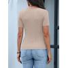 imageANRABESS Short Sleeve Sweater for Women Scoop Neck Casual Lightweight Ribbed Knit Pullover Tops 2026 Spring Summer OutfitsBeige
