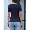 imageANRABESS Short Sleeve Sweater for Women Scoop Neck Casual Lightweight Ribbed Knit Pullover Tops 2026 Spring Summer OutfitsNavy Blue