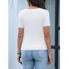 imageANRABESS Short Sleeve Sweater for Women Scoop Neck Casual Lightweight Ribbed Knit Pullover Tops 2026 Spring Summer OutfitsWhite