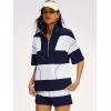 imageANRABESS Striped Short Sets for Women 2 Piece Outfits Summer Casual Oversized Workout Athletisure Travel Lounge Matching SetsNavy Blue White