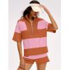 imageANRABESS Striped Short Sets for Women 2 Piece Outfits Summer Casual Oversized Workout Athletisure Travel Lounge Matching SetsPink Orange