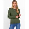 imageANRABESS Sweater for Women Long Sleeve Crewneck 2026 Spring Winter Soft Loose Fit Basic Knit Pullover Sweaters Top OutfitsArmy Green