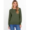 imageANRABESS Sweater for Women Long Sleeve Crewneck 2026 Spring Winter Soft Loose Fit Basic Knit Pullover Sweaters Top OutfitsArmy Green