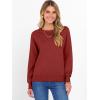 imageANRABESS Sweater for Women Long Sleeve Crewneck 2026 Spring Winter Soft Loose Fit Basic Knit Pullover Sweaters Top OutfitsRed