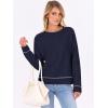 imageANRABESS Sweaters for Women Long Sleeve Cropped Lightweight 2026 Spring Casual Knit Crewneck Pullover Top Soft Trendy OutfitsNavy Blue