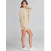 imageANRABESS Women 2 Piece Outfits Sweater Lounge Loungewear Sets 2025 Winter Cable Knit Oversized Sweaters Shorts Matching SetsApricot