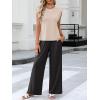 imageANRABESS Women 2 Piece Outfits Tank Top amp Palazzo Pants 2026 Summer Lounge Matching Sets Travel Vacation Beach ClothingAlmond