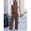 imageANRABESS Women 2 Piece Outfits Tank Top amp Palazzo Pants 2026 Summer Lounge Matching Sets Travel Vacation Beach ClothingDark Brown