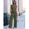 imageANRABESS Women 2 Piece Outfits Tank Top amp Palazzo Pants 2026 Summer Lounge Matching Sets Travel Vacation Beach ClothingDark Green