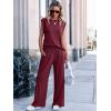 imageANRABESS Women 2 Piece Outfits Tank Top amp Palazzo Pants 2026 Summer Lounge Matching Sets Travel Vacation Beach ClothingWine Red