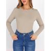 imageANRABESS Women Long Sleeve Thermal Shirt Fleece Tops 2026 Fall Winter Crew Neck Casual Base Layer TShirts Warm UndershirtsAlmond