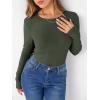 imageANRABESS Women Long Sleeve Thermal Shirt Fleece Tops 2026 Fall Winter Crew Neck Casual Base Layer TShirts Warm UndershirtsArmy Green