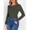 imageANRABESS Women Long Sleeve Thermal Shirt Fleece Tops 2026 Fall Winter Crew Neck Casual Base Layer TShirts Warm UndershirtsArmy Green
