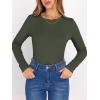 imageANRABESS Women Long Sleeve Thermal Shirt Fleece Tops 2026 Fall Winter Crew Neck Casual Base Layer TShirts Warm UndershirtsArmy Green