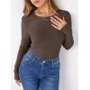 imageANRABESS Women Long Sleeve Thermal Shirt Fleece Tops 2026 Fall Winter Crew Neck Casual Base Layer TShirts Warm UndershirtsDark Brown