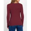 imageANRABESS Women Long Sleeve Thermal Shirt Fleece Tops 2026 Fall Winter Crew Neck Casual Base Layer TShirts Warm UndershirtsDark Red