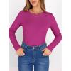 imageANRABESS Women Long Sleeve Thermal Shirt Fleece Tops 2026 Fall Winter Crew Neck Casual Base Layer TShirts Warm UndershirtsHot Pink