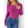 imageANRABESS Women Long Sleeve Thermal Shirt Fleece Tops 2026 Fall Winter Crew Neck Casual Base Layer TShirts Warm UndershirtsHot Pink