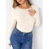 imageANRABESS Women Long Sleeve Thermal Shirt Fleece Tops 2026 Fall Winter Crew Neck Casual Base Layer TShirts Warm UndershirtsOatmeal