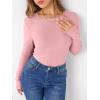 imageANRABESS Women Long Sleeve Thermal Shirt Fleece Tops 2026 Fall Winter Crew Neck Casual Base Layer TShirts Warm UndershirtsPink